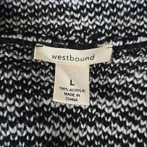 Long Fringe Sweater Cardigan Duster SzL Oversized ChunkyKnit Soft Cozy Open Wrap - Picture 10 of 11